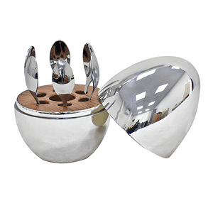 Muebles Santa Ana - Set Huevo 6 Cucharas Café Plata
