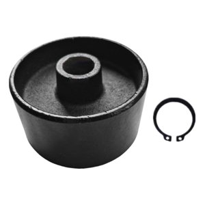 Magideal - Rueda De Gato Delantero Accesorio Metálico Para Rueda De Gato Hidráulico Horizontal Repuesto Universal Para Gato De Piso Rueda Delantera De Soporte Ad Rueda De 88 Mm Con Orificio De 20 Mm