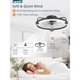 thumbnail image 2 of Ventilador de techo LEDIARY de 20 pulgadas con luz y control remoto, negro, 2 of 3
