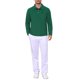 thumbnail image 2 of INSPIRE CHIC Camisa Polo de Hombre con Patrón Piqué de Manga Larga en Contraste de Color para Golf M Verde, 2 of 6