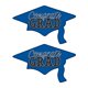 thumbnail image 1 of Recortes de birrete de graduación Beistle azul Congrats Grad x2, 1 of 7