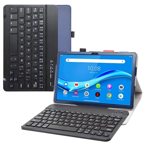 Funda de teclado Bige para Lenovo Tab M10 Plus (3.ª generación) azul