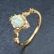 thumbnail image 1 of Charming White Opal Oval Stone Engagement Ring for Women - Perfect for Weddings and Special Occasions, 1 of 5