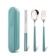 thumbnail image 3 of 3/4pcs Travel Utensils, Stainless Steel Cutlery Set Portable Reusable Camping Silverware, Include Fork Spoon Chopsticks With Case, Flatware Set, 3 of 5