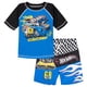 thumbnail image 1 of Set de natación Hot Wheels para niños pequeños Rash Guard 2T azul/negro, 1 of 4