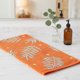 thumbnail image 5 of REGALWOVEN Toalla de Mano de Algodón Suave para Baño, Toalla Absorbente con Patrón de Hojas para Hogar, Cocina 29" x 13" Naranja 1 unidad, 5 of 7