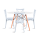 thumbnail image 1 of Comedor Eames 80cm redonda Blanca + 4 Sillas Crossback Danubio Blancas, 1 of 8