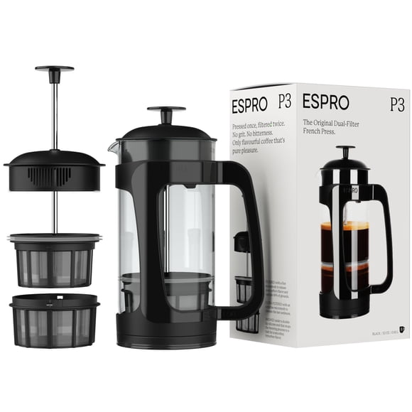 Cafetera de prensa francesa ESPRO P3 950 ml negra