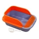 thumbnail image 1 of Caja De Arena Para Gatos Con Pala Desmontable Alta Bandeja De Arena Para Gatos Inodoro Para Gatos Azul Naranja Grande, 1 of 5