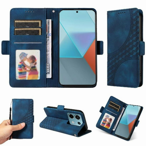 Carcasa FOXDOCK Xiaomi Redmi Note 13 Pro 5G de cuero PU, diseño acolchado clásico, protección contra caídas y rayones