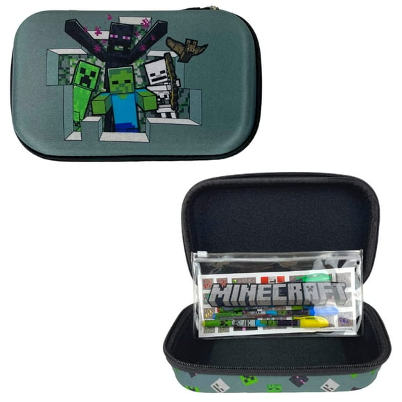 Set de estuches para lápices con diseños innovadores de Minecraft con pegatinas para niños