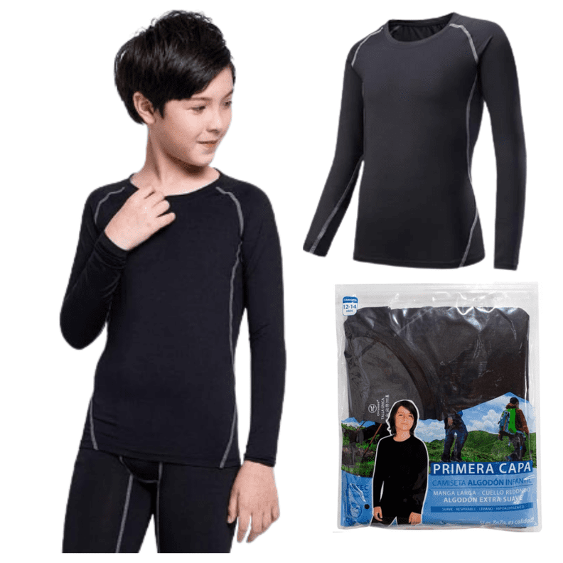 Genérico - Polera Camiseta Primera Capa Térmica Niño Juvenil Invierno