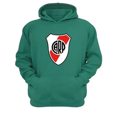 Genérico - Polerón Canguro River Plate Verde Aguamarina Talla Xs Unisex