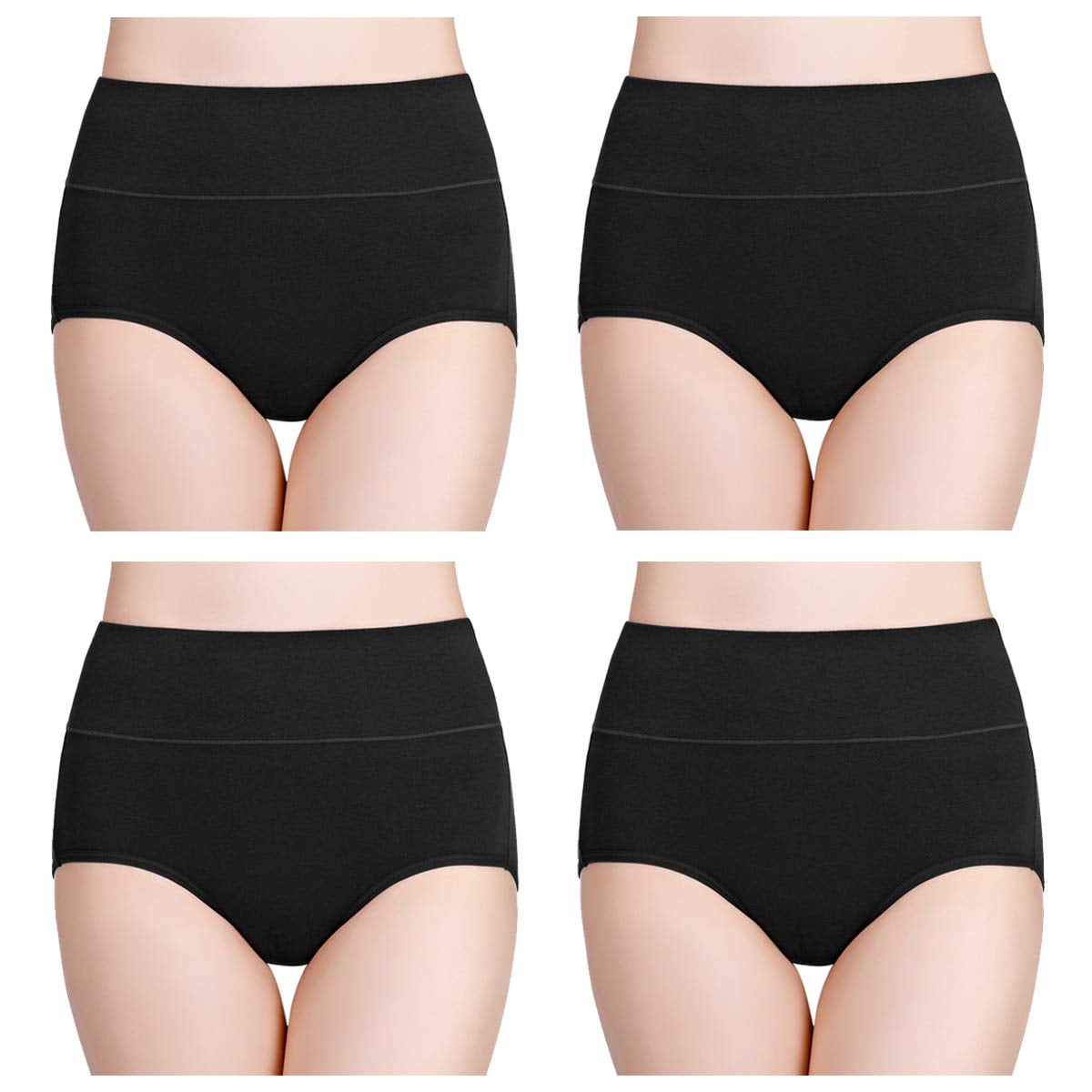 Calzoncillos De Cintura Alta Wirarpa De Algodón Para Mujer, Talla L