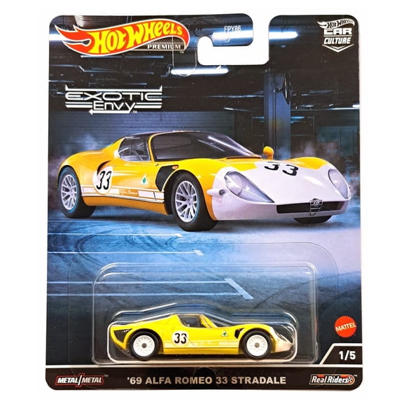 Auto de juguete Die Cast Hot Wheels '69 Alfa Romeo 33 Stradale 1:64