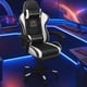 thumbnail image 2 of Silla Gamer Hell Castle Reclinable Con Cojin Lumbar Blanco Cuero Sintético, 2 of 5