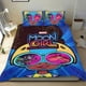 thumbnail image 1 of Chica Luna Conjunto de sábanas temático, trío de piezas, cómodo y amigable con la piel, diseño único, regalo de decoración para el hogar para familiares, amigos y fans,140cm *210cm, 1 of 6