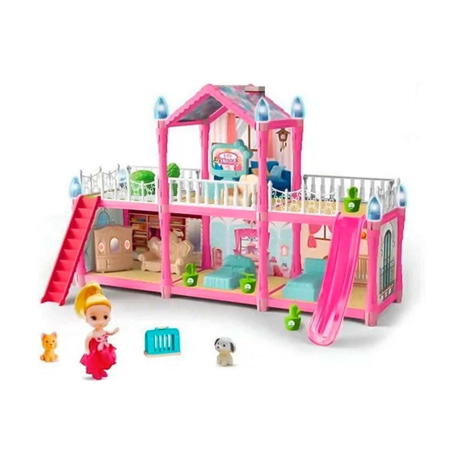 Genérico - Casa De Muñecas Infantil Juguete 2 Pisos 115 Piezas