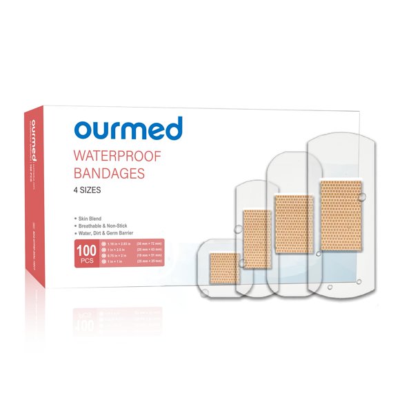 Curitas Ourmed Impermeables 100 Unidades Tamaños Variados