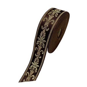 Magideal - Cortina De Decoración De Ribina De Cinta Étnica Jacquard 5 M De Tela De Cinta De Encaje De Costura Bordada Para Bolsas De Ropa De Cama De Vestir De Co Marrón