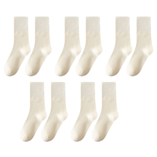 5 pares de calcetines finos de algodón para mujer, calcetines suaves de algodón hasta el tobillo (4 estilos), color liso