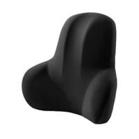 Magideal - Cojín Para Asiento De Automóvil Con Espuma Viscoelástica Y Seda De Leche Para Soporte Lumbar Ergonómico, Cómodo Y Transpirable Para La Oficina, Viajes Negro