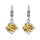 thumbnail image 1 of Moissanite Aretes Colgantes 2cttw Color D Claridad VVS1 Corte Redondo Moissanite Earrings Aretes de Diamante de Plata Esterlina 925 para Mujer Colgantes con Certificado, 1 of 9