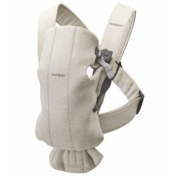 Portabebés BabyBjörn Mini 3D Jersey beige claro