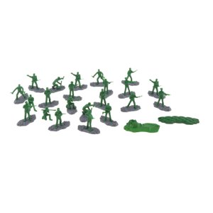 Magideal - 18 Figuras De Soldados, Dioramas A Escala 1/35, Regalos De Cumpleaños Para Niños, Figuras En Miniatura Para Mesa De Arena, Manualidades De Escenas En Verde