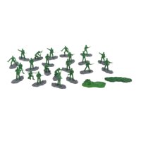 Magideal - 18 Figuras De Soldados, Dioramas A Escala 1/35, Regalos De Cumpleaños Para Niños, Figuras En Miniatura Para Mesa De Arena, Manualidades De Escenas En Verde