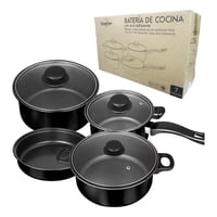 Genérico - Juego Batería Ollas 7 Piezas Antiadherente