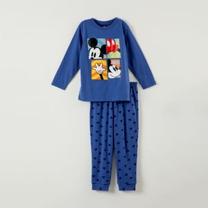 Pijama Niño Mickey Cuadros Azul Disney