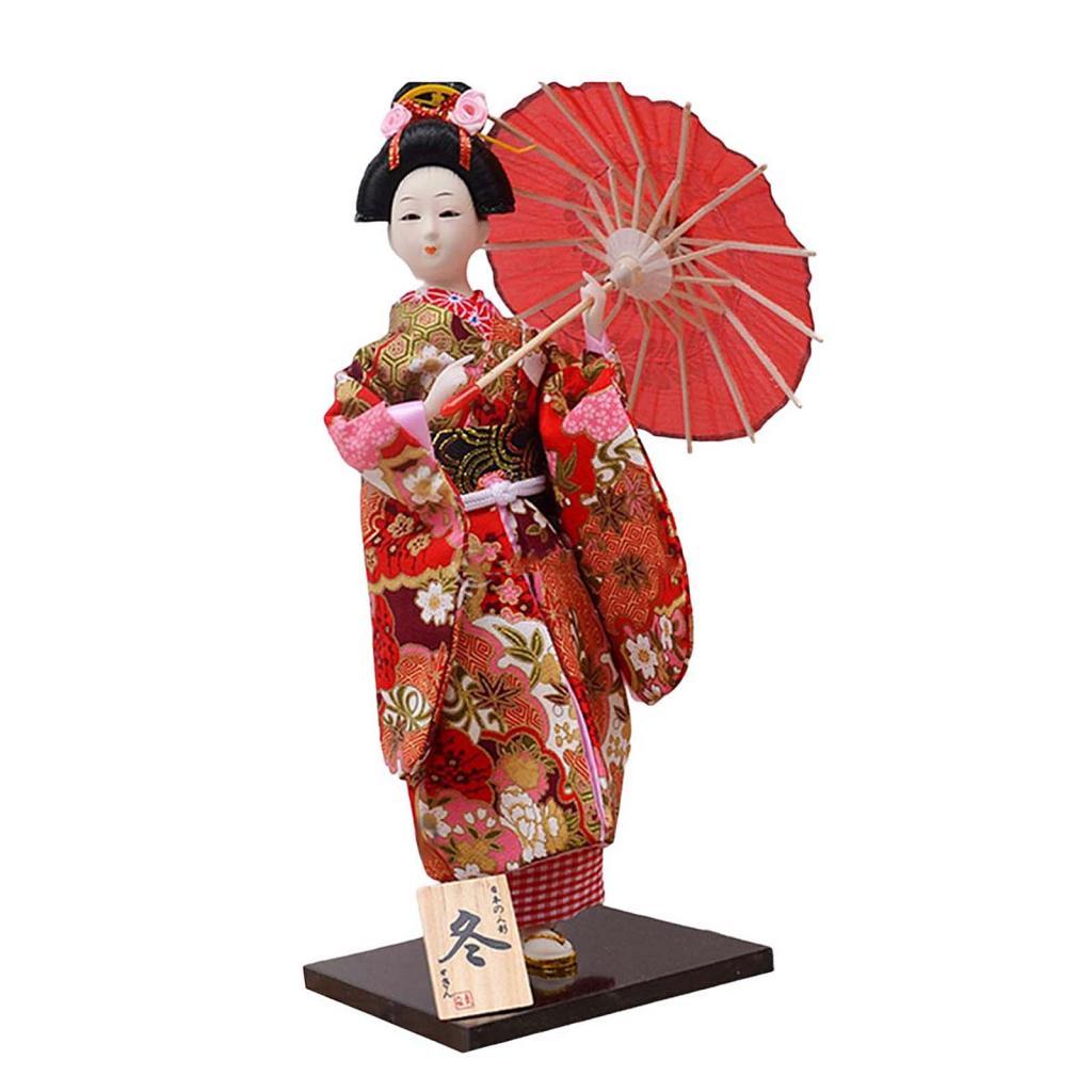 Bothyi - Muñecas Geisha Japonesas Étnicas Estilo Vintage Figura Coleccionable Muñecas Kimono Estilo D
