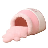 Magideal - Cama De Gato Pot Para De Interior, Cojín Extraíble, Cueva Acogedora, Casa De Dibujos Animados, Cama , Cama De Cueva Para Perros , Rosa