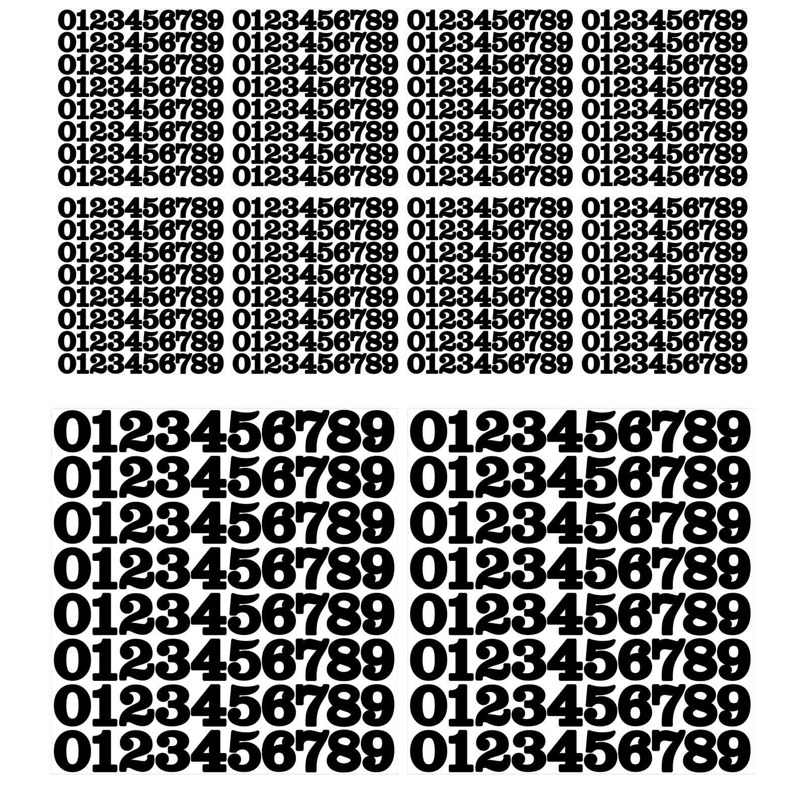 Bothyi - 10 Hojas De Pegatinas Con Números Consecutivos Para Organizar Taquillas, Aulas Y Oficinas, Color Negro