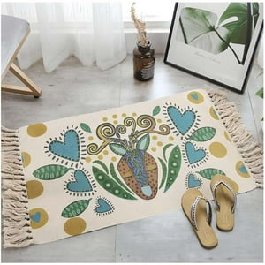 Top Lucky - Bajada De Cama Kilim De Estilo Etnico 60X90 Cm