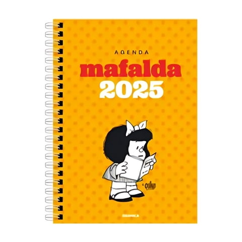 Top10Books - Agenda Mafalda 2025 Anillada Modulos Amarilla - Quino