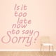thumbnail image 2 of Decomural Justin Bieber Sorry Song Lyrics WS-40842, 2 of 2
