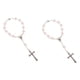 thumbnail image 2 of Pulsera De Cuentas De Rosario Cruzado, Brazalete Cristiano Religioso Para Hombres, Mujeres, Bodas, Color Rosa, 2 of 3