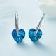 thumbnail image 2 of Aros Corazón Plata Italiana - Azul, 2 of 3