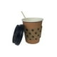 thumbnail image 1 of Vaso Kraft Polipapel 8oz (100 unidades) con tapa, removedor y collarín, 1 of 5