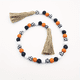 thumbnail image 1 of 1pc Farmhouse Halloween Garland with Jute Rope and Plaid Tassels - 81cm/31.88inch - Perfect for Halloween Parties and Home Decor, 1 of 4