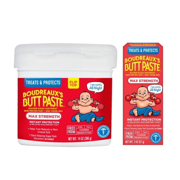 Pomada para dermatitis del pañal Boudreaux's Butt Paste Maximum Strength