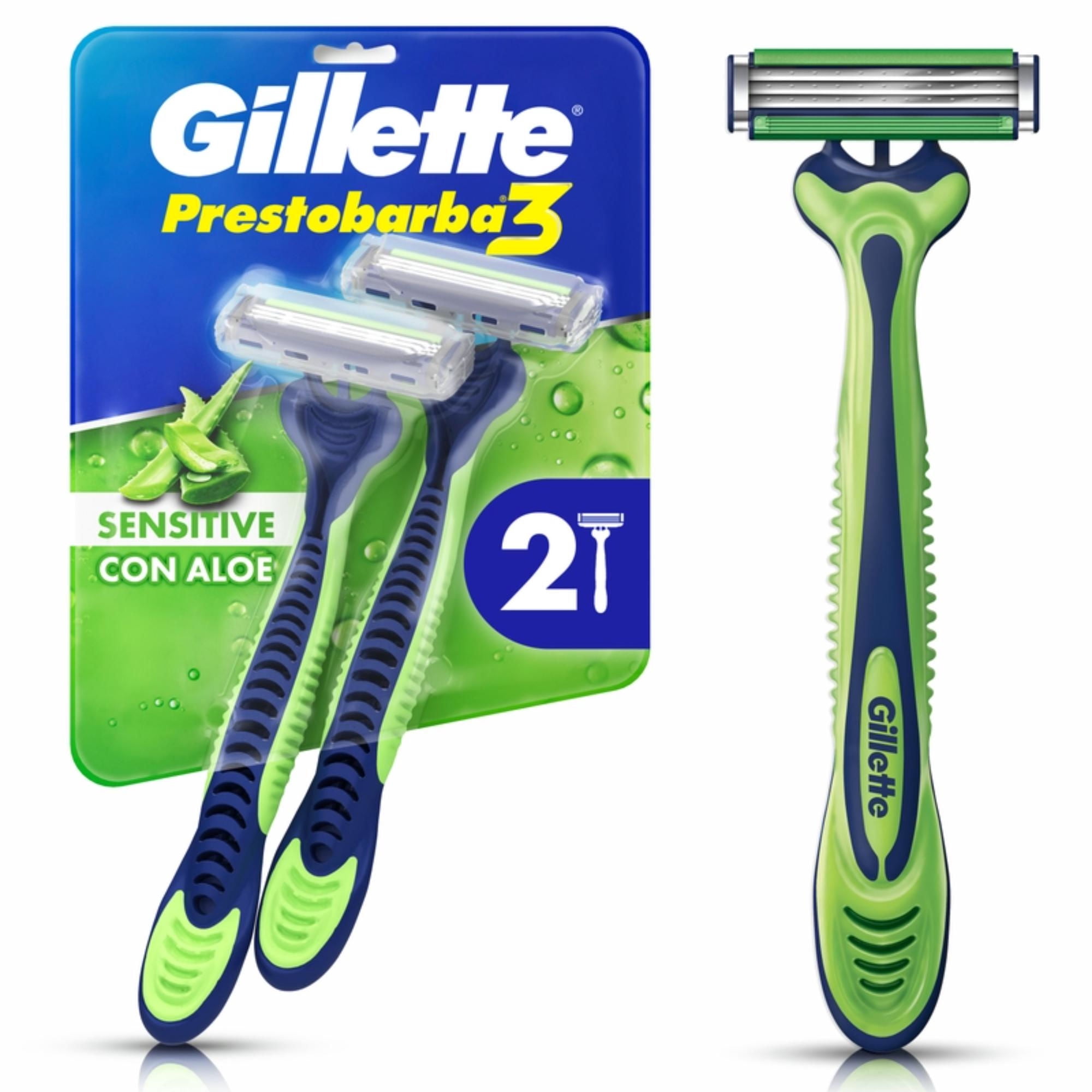 Repuesto Máquina De Afeitar Prestobarba3 Sensitive Con Aloe 2 Un Gillette