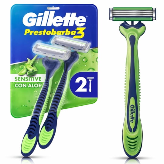 Repuesto Máquina De Afeitar Prestobarba3 Sensitive Con Aloe 2 Un Gillette