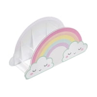 Ioensy - Portalápices Acrílico, Caja De Suministro Resistente De Arco Iris Para Tocador, Mesa, Cocina, Hogar