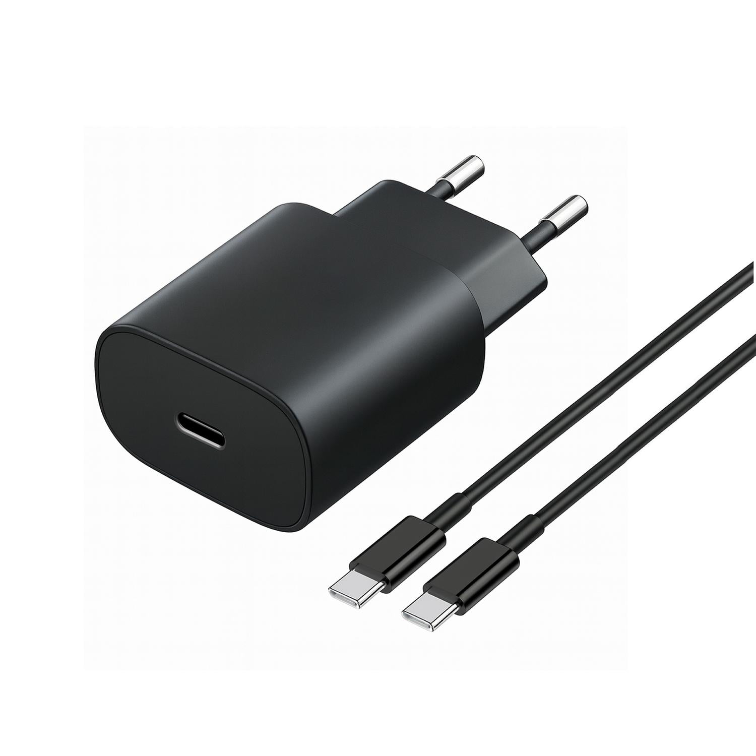 Cargador Super Rápido 25w + Cable De Carga Rápida 1mt Levo Negro