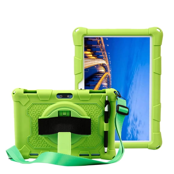 Funda HMinsen para tablet ZZB ZB10 de 10 pulgadas con soporte de silicona, color verde