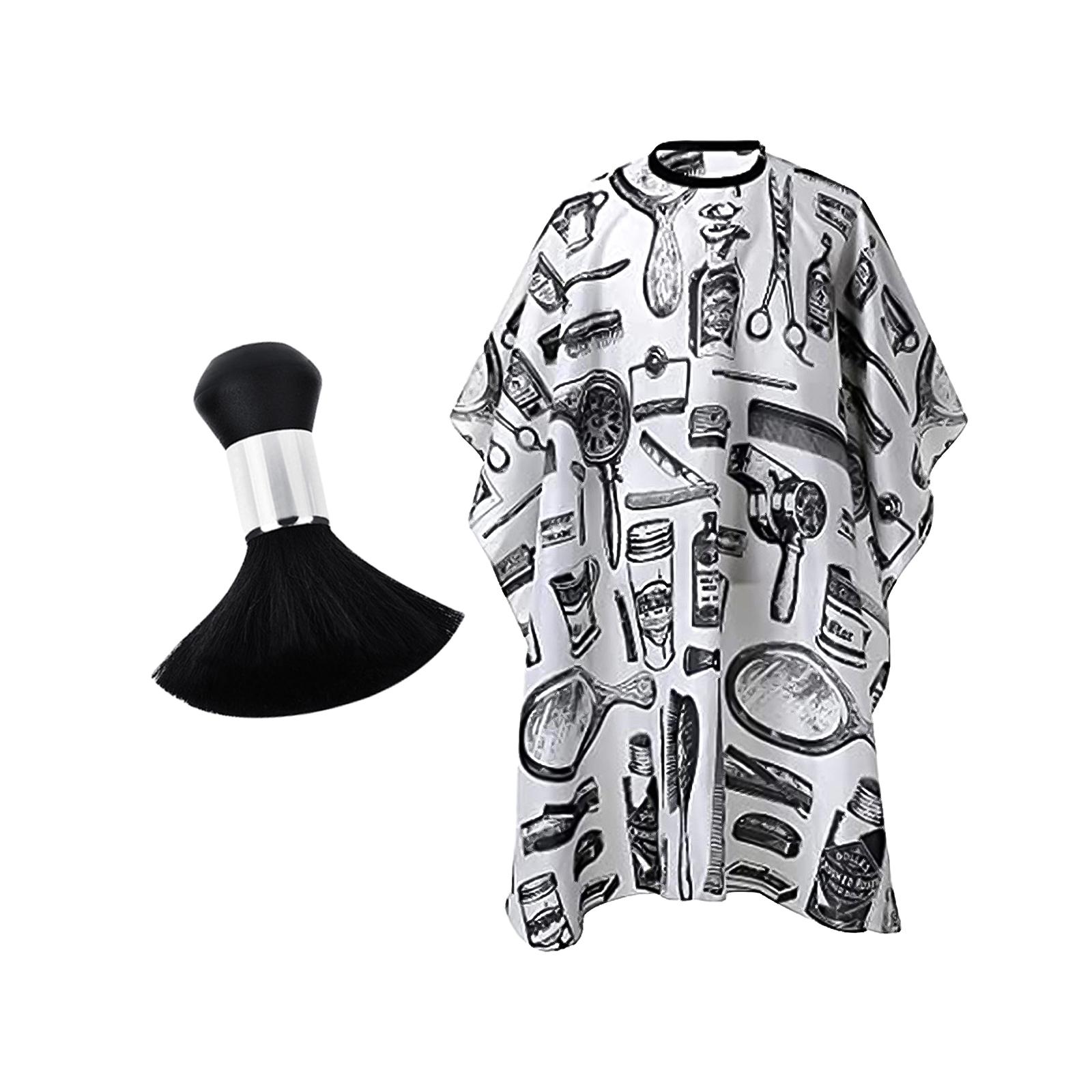 Ioensy - Barber Cape Neck Duster Brush Makeup Cape Mujeres Hombres Niñas Niños Maquillador Artista Gris