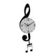 thumbnail image 3 of Reloj De Pared Con Notas Musicales. Arte Con Notas Musicales Para Sala De Estar O Habitación Infantil. Para Amantes De La Música. Blanco., 3 of 5